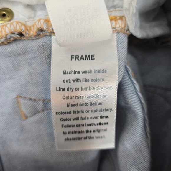Frame Denim Le Skinny de Jeanne Light Wash Blue Denim Jeans Size 25 - Picture 7 of 8